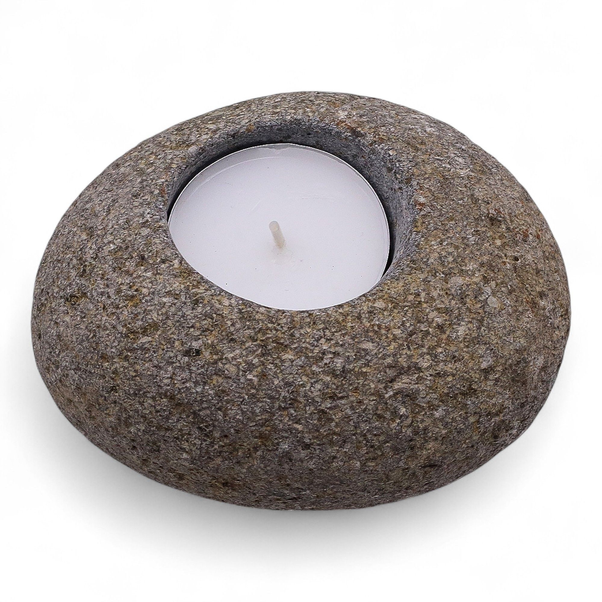 Portavelas de piedra de río natural - luz nocturna única - Imagen 7