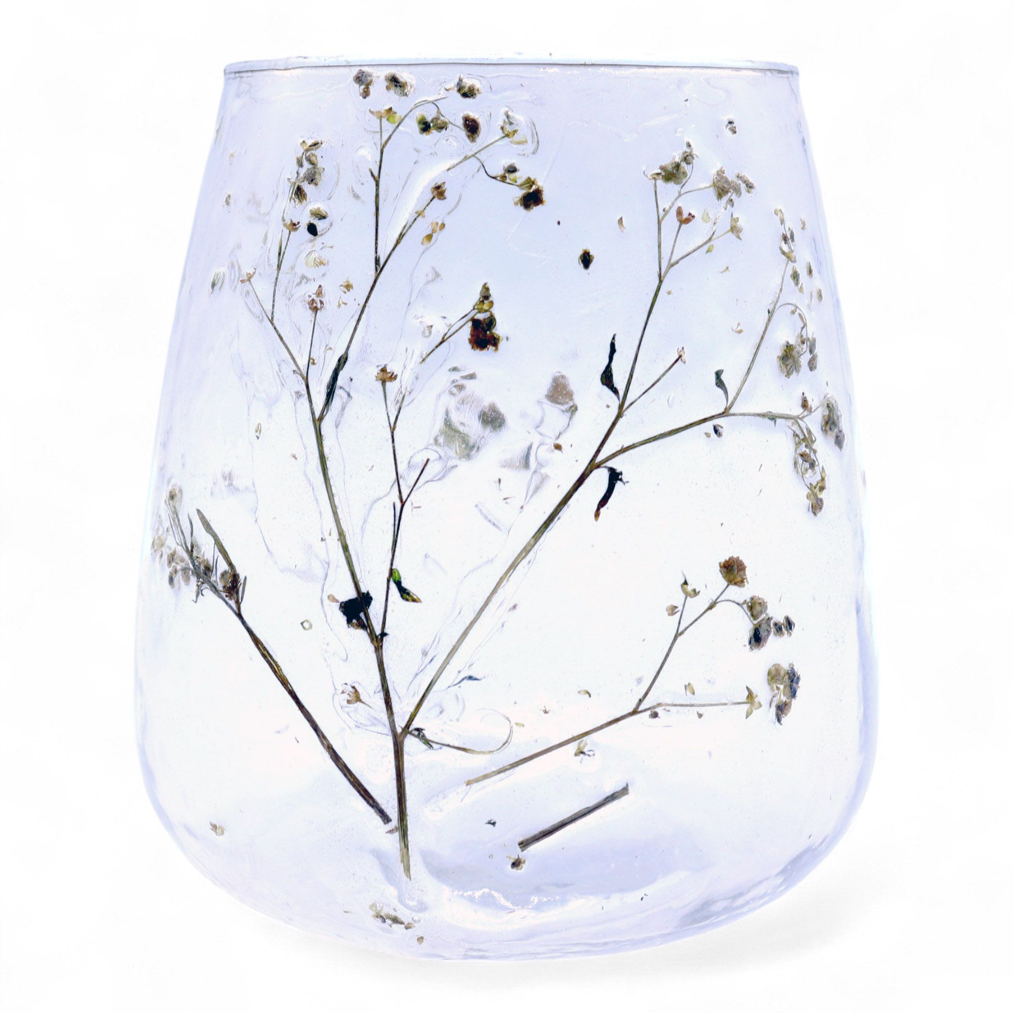 Portavelas de Vidrio floral natural - Jarrón - Margarita - (12x11cm) - Imagen 3