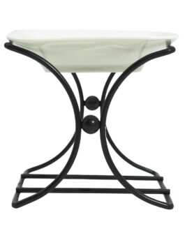 Soporte cuadrado de cerámica y metal